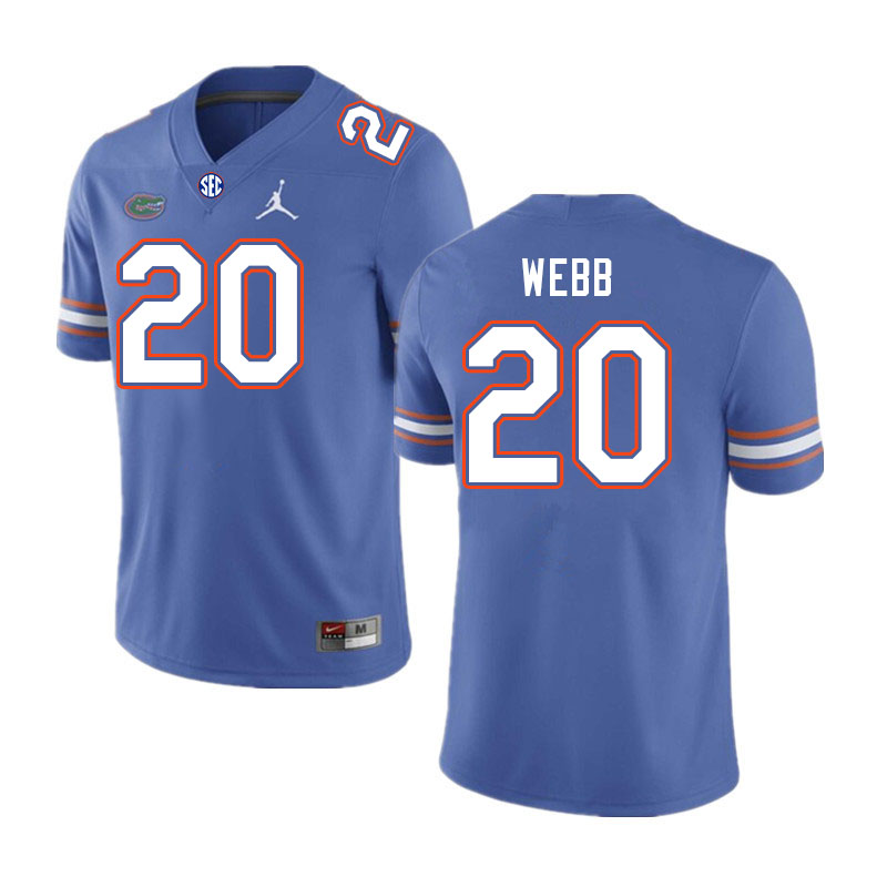 Men #20 Treyaun Webb Florida Gators College Football Jerseys Stitched-Royal